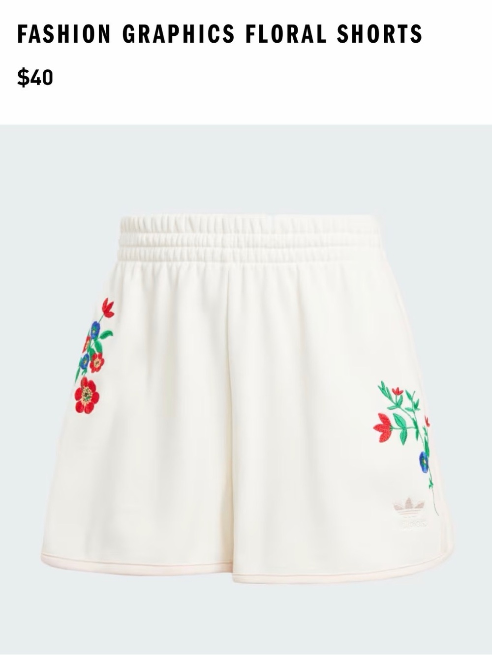 adidas FASHION GRAPHICS FLORAL SHORTS Sz M - Picture 2 of 5